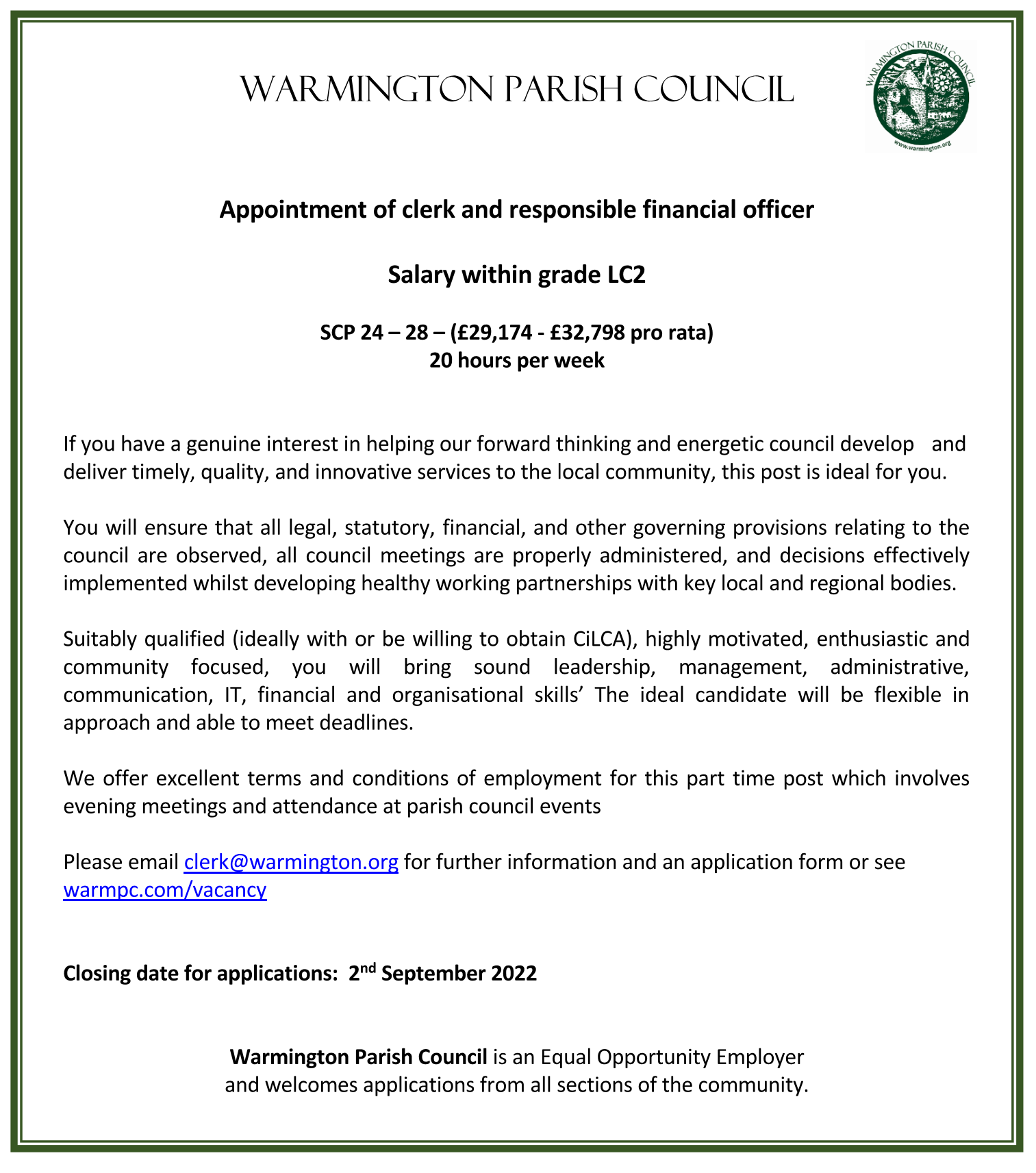 vacancy notice